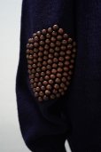 画像4: BLESS　<br />N°80 Pearlpad sweater　<br />col.Navy/Brown (4)
