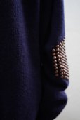 画像5: BLESS　<br />N°80 Pearlpad sweater　<br />col.Navy/Brown (5)
