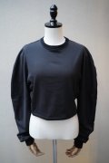 BOWTE　 SUVIN COTTON BLEND BACK PILE WIDE&SHORT TOPS　 col.BLACK