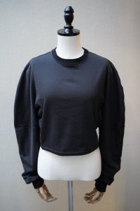 BOWTE　 SUVIN COTTON BLEND BACK PILE WIDE&SHORT TOPS　 col.BLACK