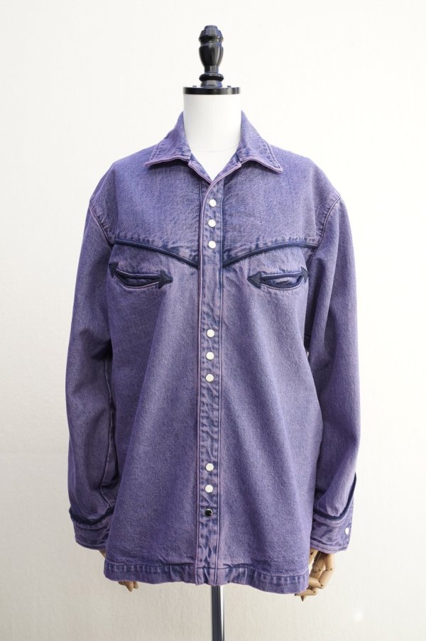 画像1: TANAKA　 WESTERN SHIRT　 col.PURPLE