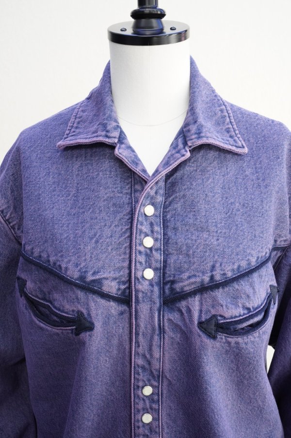 画像2: TANAKA　 WESTERN SHIRT　 col.PURPLE