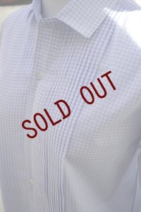 BOWTE　 ALUMO GINGHAM CHECK PIN TUCK SHORT LENGTH SHIRT　 col.GINGHAM