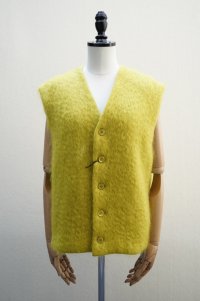 BOWTE　 UK FABRIC MOHAIR "WAY FRONT VEST　 col.AMBER