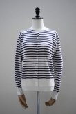 画像1: eleven 2nd　 Linen Cotton Border Cardigan　 col.White Navy (1)