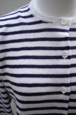 画像2: eleven 2nd　 Linen Cotton Border Cardigan　 col.White Navy (2)