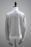 画像6: eleven 2nd MEN'S　 Linen Cotton Border Cardigan　 col.White Grey (6)