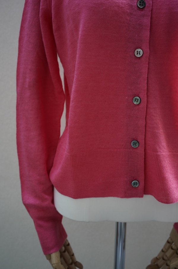 画像3: eleven 2nd　 Fine Linen Button Cardigan　 col.Cherry