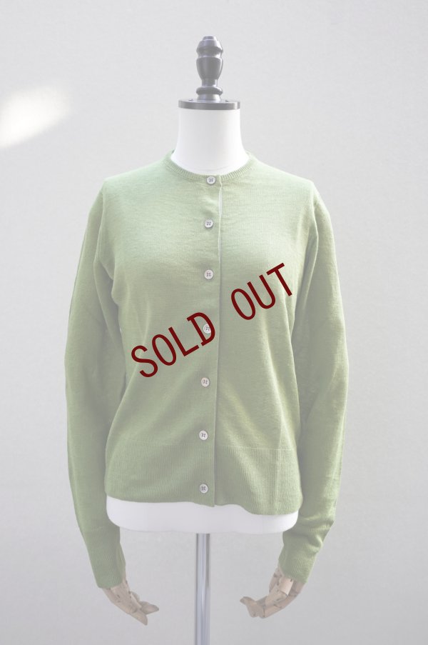画像1: eleven 2nd　 Fine Linen Button Cardigan　 col.Leaf Green