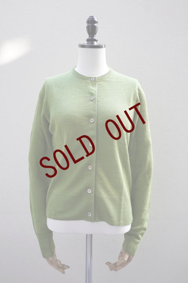画像1: eleven 2nd　 Fine Linen Button Cardigan　 col.Leaf Green (1)