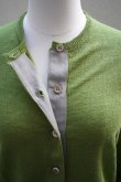 画像6: eleven 2nd MEN'S　 Fine Linen Button Cardigan　 col.Leaf Green (6)