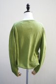 画像5: eleven 2nd　<br />Fine Linen V-neck Jumper　<br />col.Leaf Green (5)