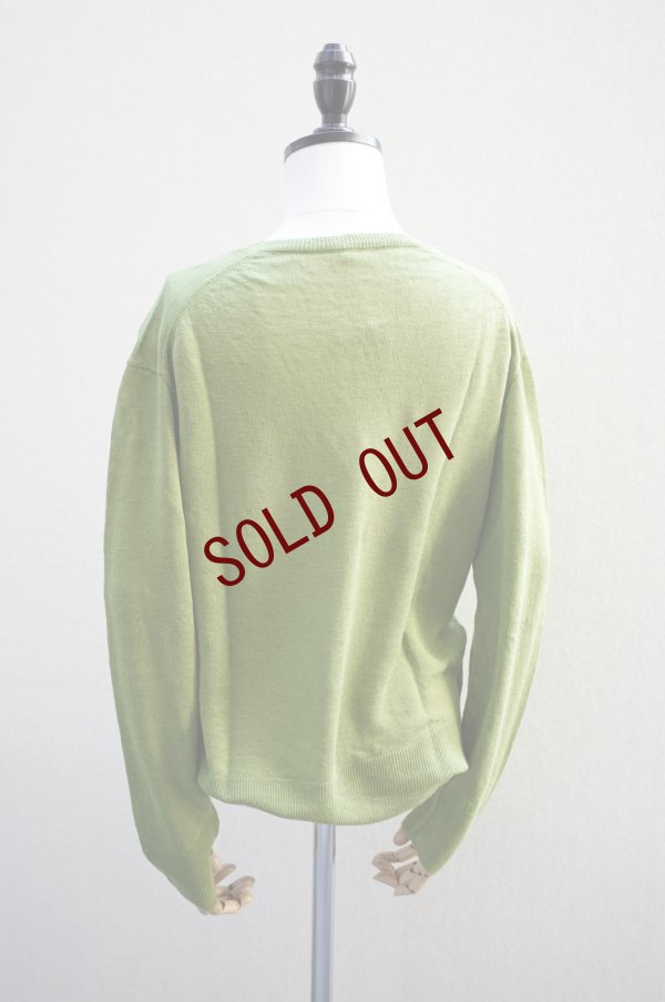 画像5: eleven 2nd　 Fine Linen V-neck Jumper　 col.Leaf Green