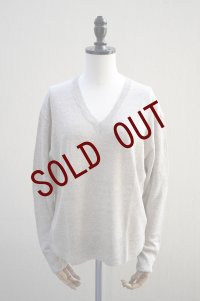 eleven 2nd　 Fine Linen V-neck Jumper　 col.Beige