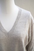 画像4: eleven 2nd　 Fine Linen V-neck Jumper　 col.Beige