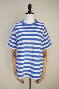 eleven 2nd MEN'S 　 Cotton Border Jersey T-shirt　 col.White/Blue