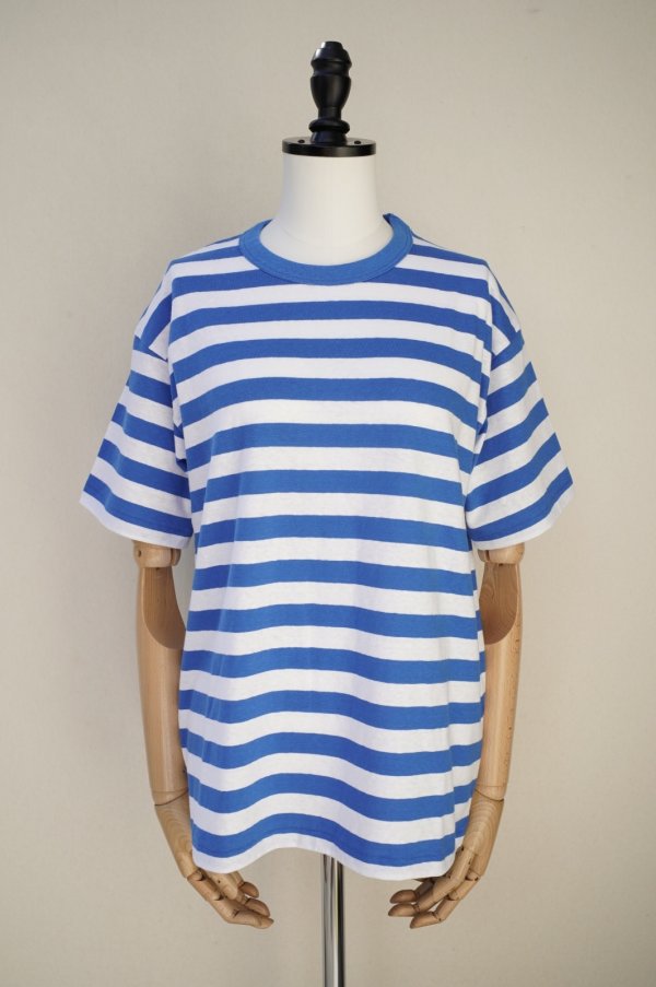 画像1: eleven 2nd MEN'S 　 Cotton Border Jersey T-shirt　 col.White/Blue (1)