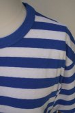 画像2: eleven 2nd MEN'S 　 Cotton Border Jersey T-shirt　 col.White/Blue (2)