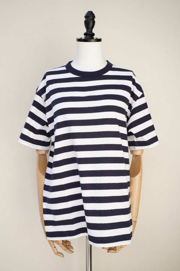 画像1: eleven 2nd MEN'S 　 Cotton Border Jersey T-shirt　 col.White/Navy (1)