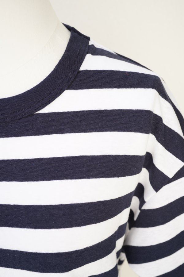 画像2: eleven 2nd MEN'S 　 Cotton Border Jersey T-shirt　 col.White/Navy