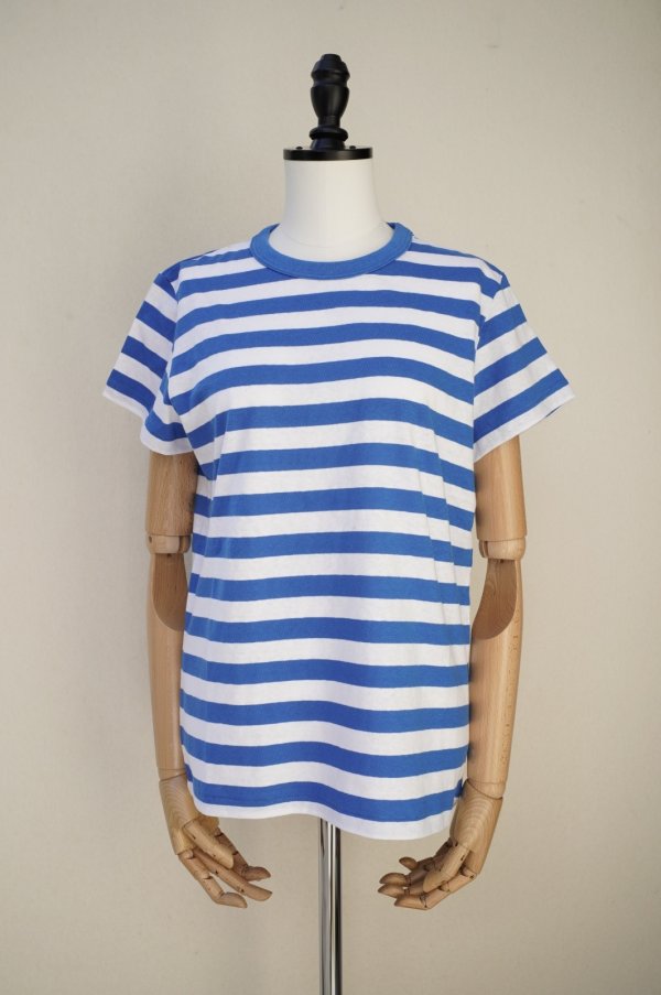 画像1: eleven 2nd 　 Cotton Border Jersey T-shirt　 col.White/Blue (1)