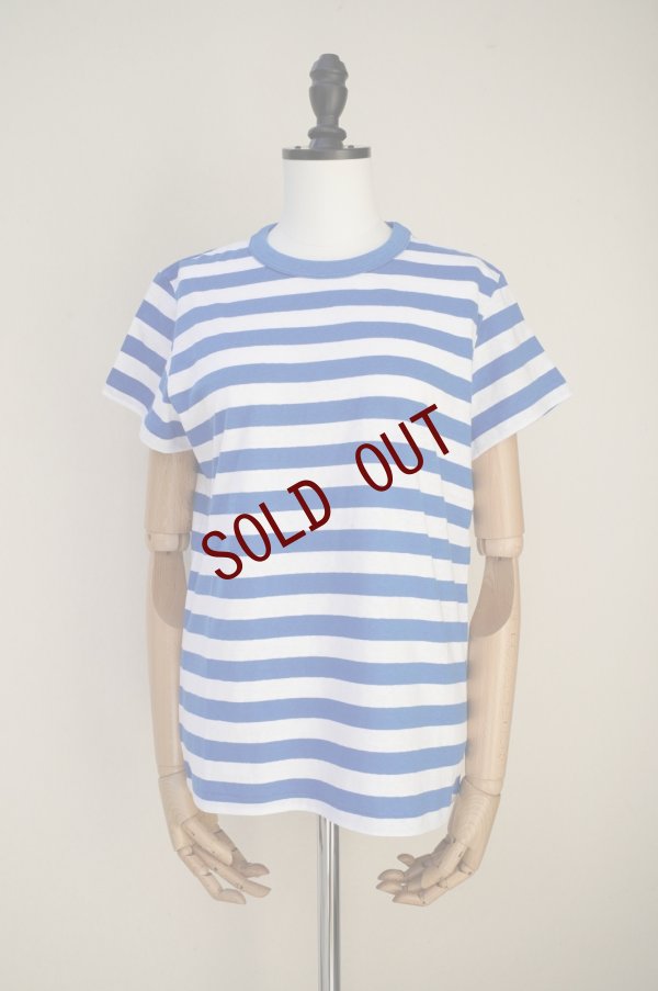 画像1: eleven 2nd 　 Cotton Border Jersey T-shirt　 col.White/Blue