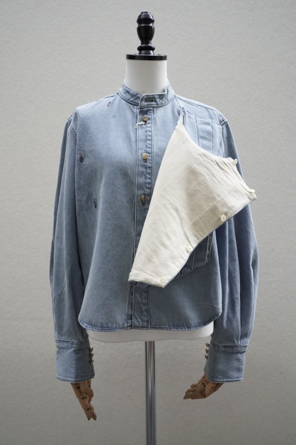 画像1: TANAKA　 DRESS SHIRT　 col.ASH BLUE