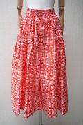 toogood　 THE HARVESTER SKIRT - PAINTED CHECK　  col.JAM