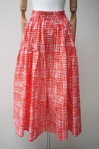 toogood　 THE HARVESTER SKIRT - PAINTED CHECK　  col.JAM