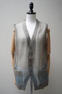 KAKAN　 MOHAIR JACQUARD VEST 　 col. BEIGE MIX