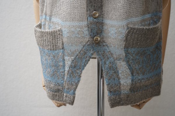 画像3: KAKAN　 MOHAIR JACQUARD VEST 　 col. BEIGE MIX