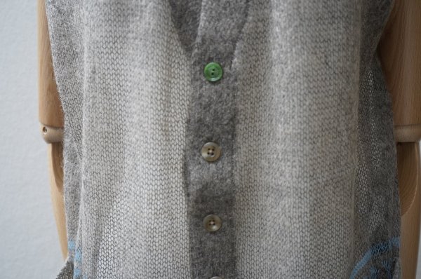 画像4: KAKAN　 MOHAIR JACQUARD VEST 　 col. BEIGE MIX