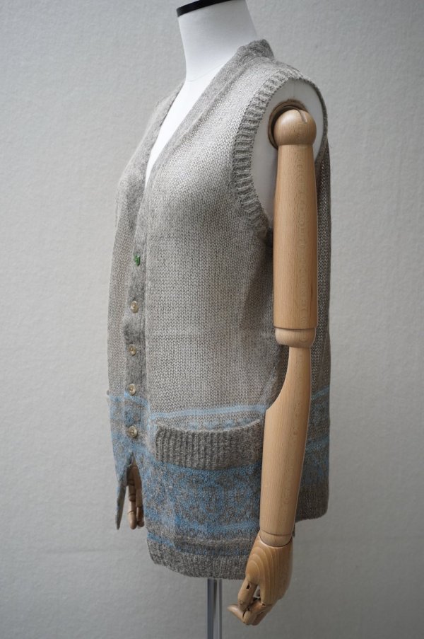 画像5: KAKAN　 MOHAIR JACQUARD VEST 　 col. BEIGE MIX
