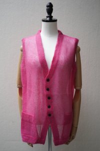 KAKAN　 MOHAIR VEST 　 col. SHOCKING PINK