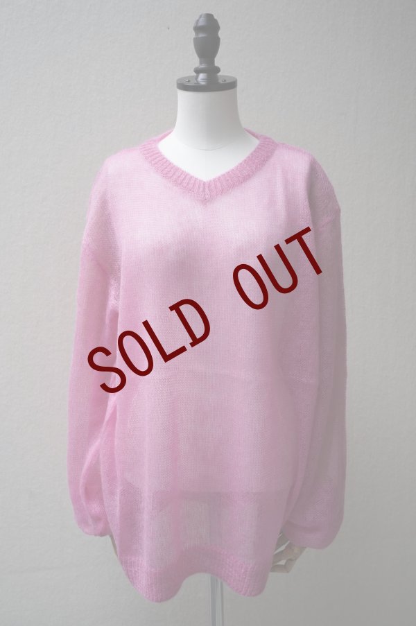画像1: KAKAN　 MOHAIR PULLOVER 　 col. PEACH PINK (1)