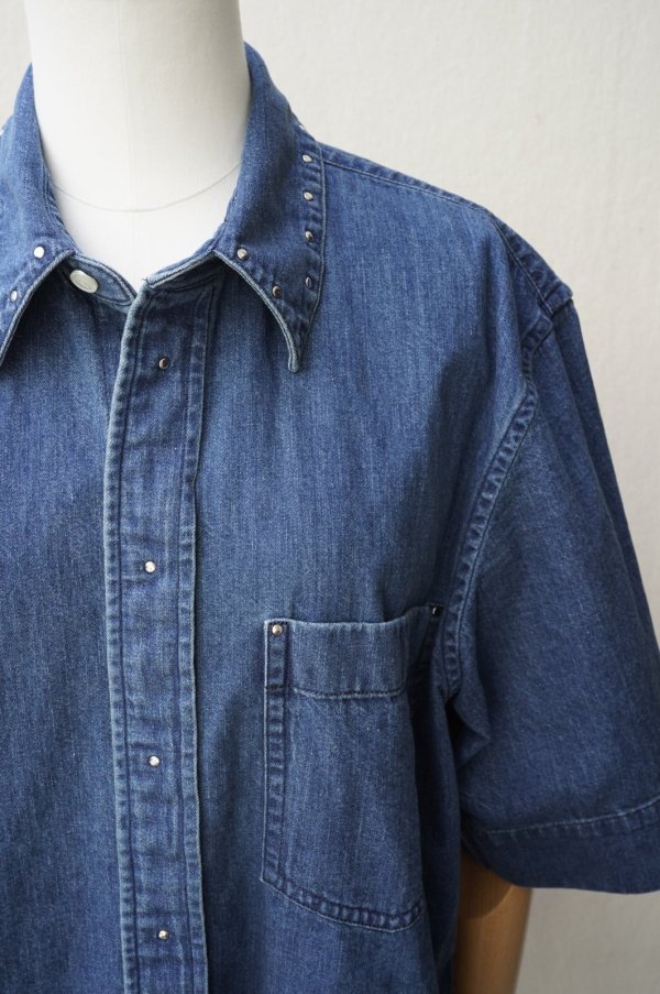 画像3: BOWTE　 8OZ SELVAGE DENIM STUDS SHIRT 　 col.WASH BLUE