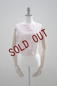  -50% AURALEE　 HIGH DENSITY FINX LINEN WEATHER TANK　 col. PINK