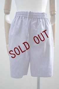 -50%  AURALEE　 SUPER FINE WOOL STRIPE SHORTS　 col. SAX BLUE STRIPES
