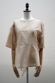 画像1: TENNE HANDCRAFTED MODERN　 ORGANZA HALF SLEEVE PULLOVER　 col. CAMEL (1)