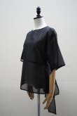 画像2: TENNE HANDCRAFTED MODERN　 ORGANZA HALF SLEEVE PULLOVER　 col. BLACK (2)