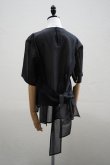 画像3: TENNE HANDCRAFTED MODERN　 ORGANZA HALF SLEEVE PULLOVER　 col. BLACK (3)