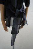画像5: TENNE HANDCRAFTED MODERN　 ORGANZA HALF SLEEVE PULLOVER　 col. BLACK (5)