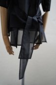 画像5: TENNE HANDCRAFTED MODERN　 ORGANZA HALF SLEEVE PULLOVER　 col. BLACK