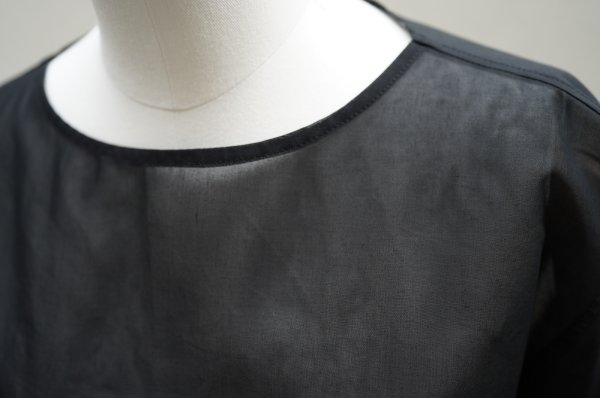 画像6: TENNE HANDCRAFTED MODERN　 ORGANZA HALF SLEEVE PULLOVER　 col. BLACK
