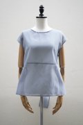 TENNE HANDCRAFTED MODERN　 ORGANZA NO SLEEVE PULLOVER　 col. BLUE GREY