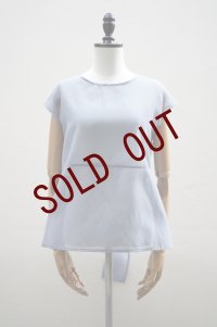 TENNE HANDCRAFTED MODERN　 ORGANZA NO SLEEVE PULLOVER　 col. BLUE GREY