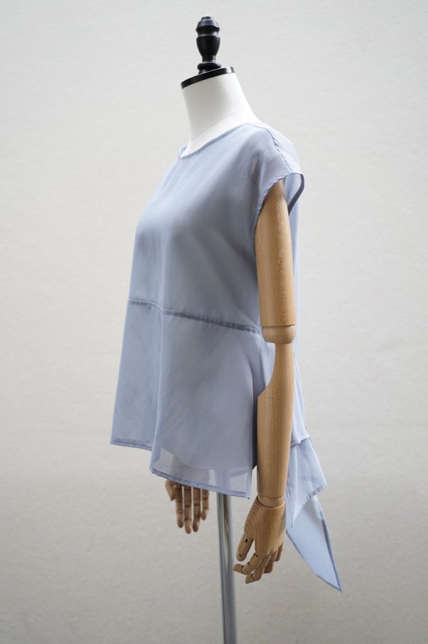 画像2: TENNE HANDCRAFTED MODERN　 ORGANZA NO SLEEVE PULLOVER　 col. BLUE GREY