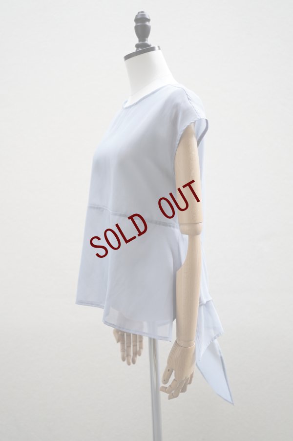 画像2: TENNE HANDCRAFTED MODERN　 ORGANZA NO SLEEVE PULLOVER　 col. BLUE GREY
