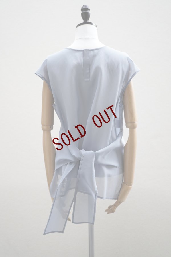 画像3: TENNE HANDCRAFTED MODERN　 ORGANZA NO SLEEVE PULLOVER　 col. BLUE GREY
