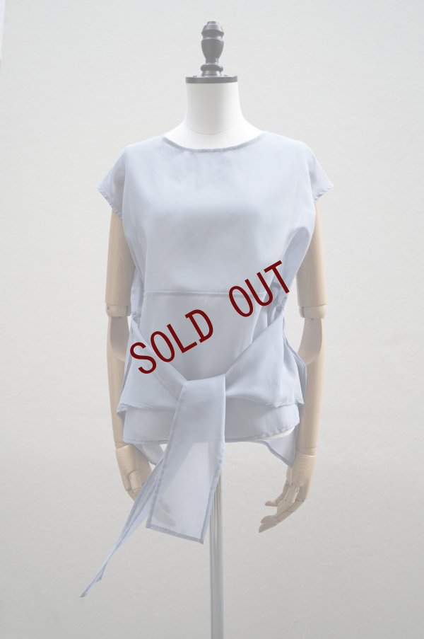 画像7: TENNE HANDCRAFTED MODERN　 ORGANZA NO SLEEVE PULLOVER　 col. BLUE GREY